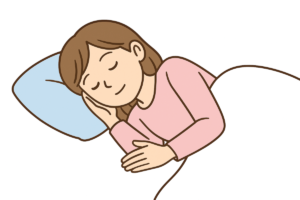 寝ている女性