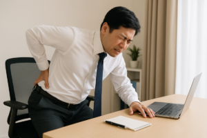 椅子から立ち上がる腰痛