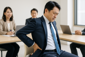 骨盤を前後に動かす