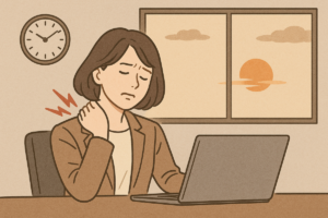 夕方首がツライOL