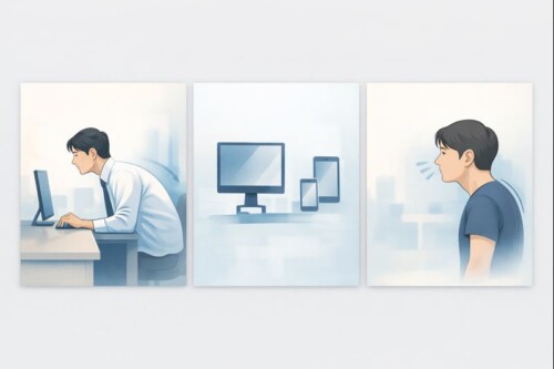 新橋のデスクワークで“首に負担が戻る”3つの条件