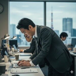 猫背サラリーマン